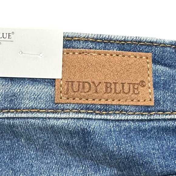 Judy Blue JB150269 Hey There Double Button Tummy Control Denim Jean Shorts Small - Picture 7 of 12